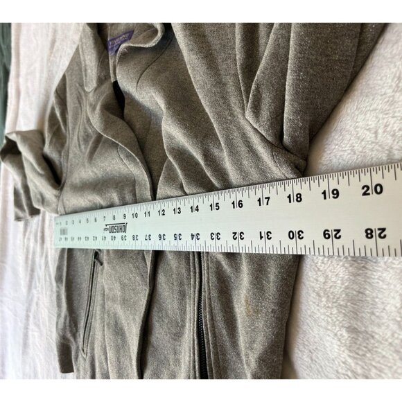 Vivienne Tam Womens Lurex Cropped Blazer Jacket Medium Gray with Silver Metallic - Picture 6 of 8